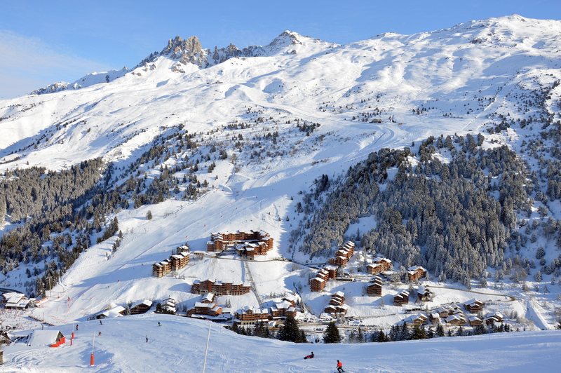 Meribel-Mottaret village and pistes