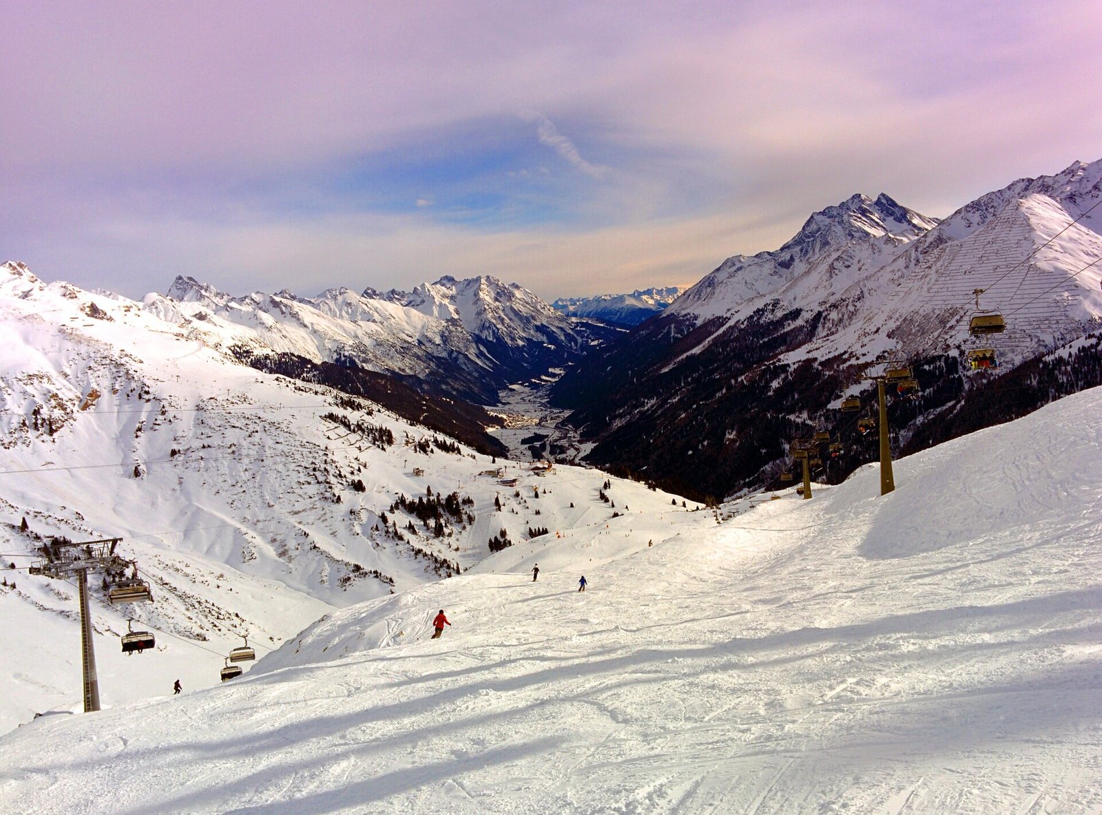 Looking down the valley from the St Anton slopes
